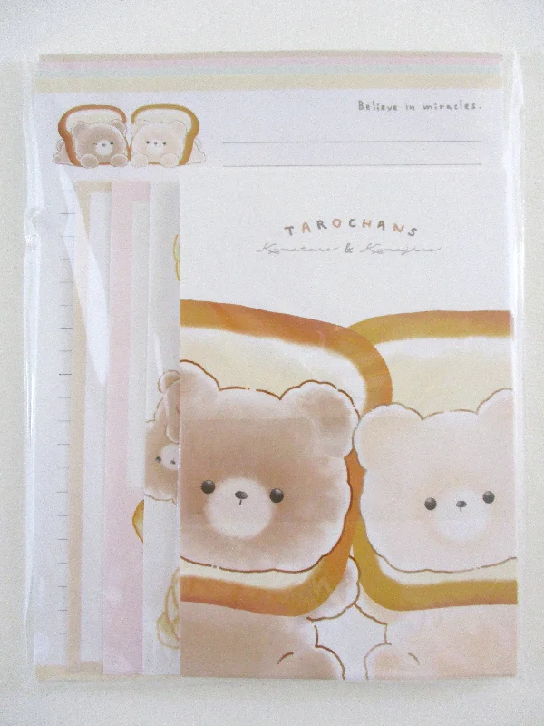 Cute Kawaii Crux Tarochan Bear Bakery Bread Toast Breakfast Letter Set Pack - Stationery Writing Paper Penpal