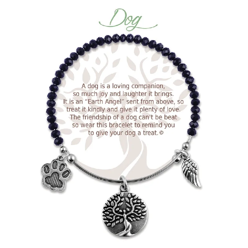 Earth Angel : Dog Radiant Black Stone Bracelet