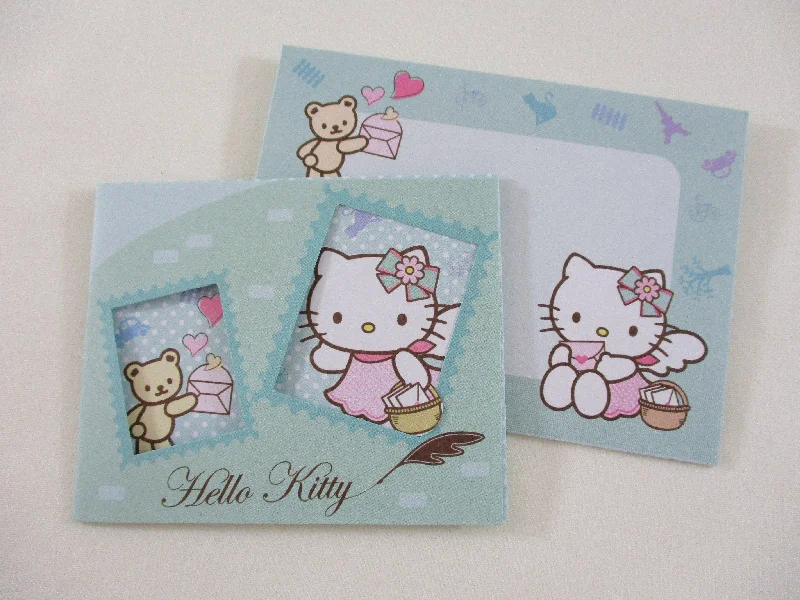 Cute Kawaii HTF Collectible Sanrio Hello Kitty Angle Mini Gift Message Card 2008 - Small Writing Note Envelope Set Stationery