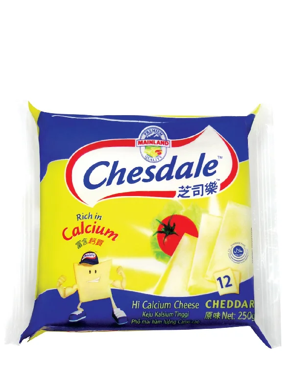 CHESDALE PLAIN CHEESE 12'S 250GM