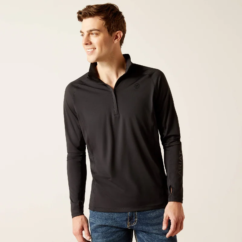 Ariat Mens Lowell 1/4 Zip Base Layer - Black