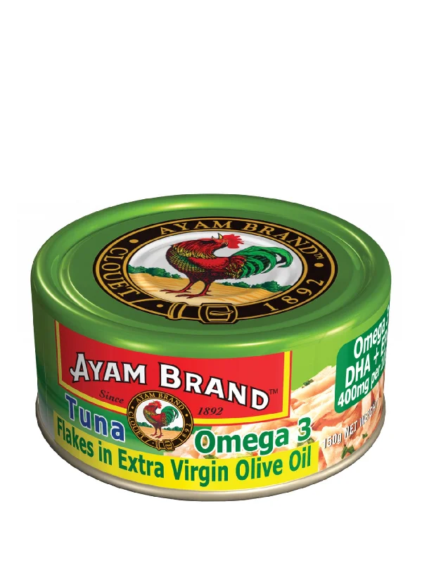 AYAM BRAND TUNA FLAKES OMEGA 3 OLIVE OIL 150G