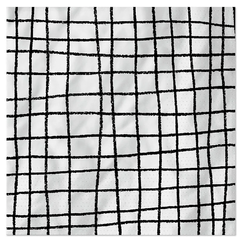 Hallmark : Black and White Grid Dinner Napkins, Set of 16