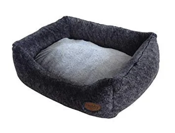 60677 NOBBY Comfort bed square "CUDDLY" dark grey l x w x h 45 x 40 x 19 cm