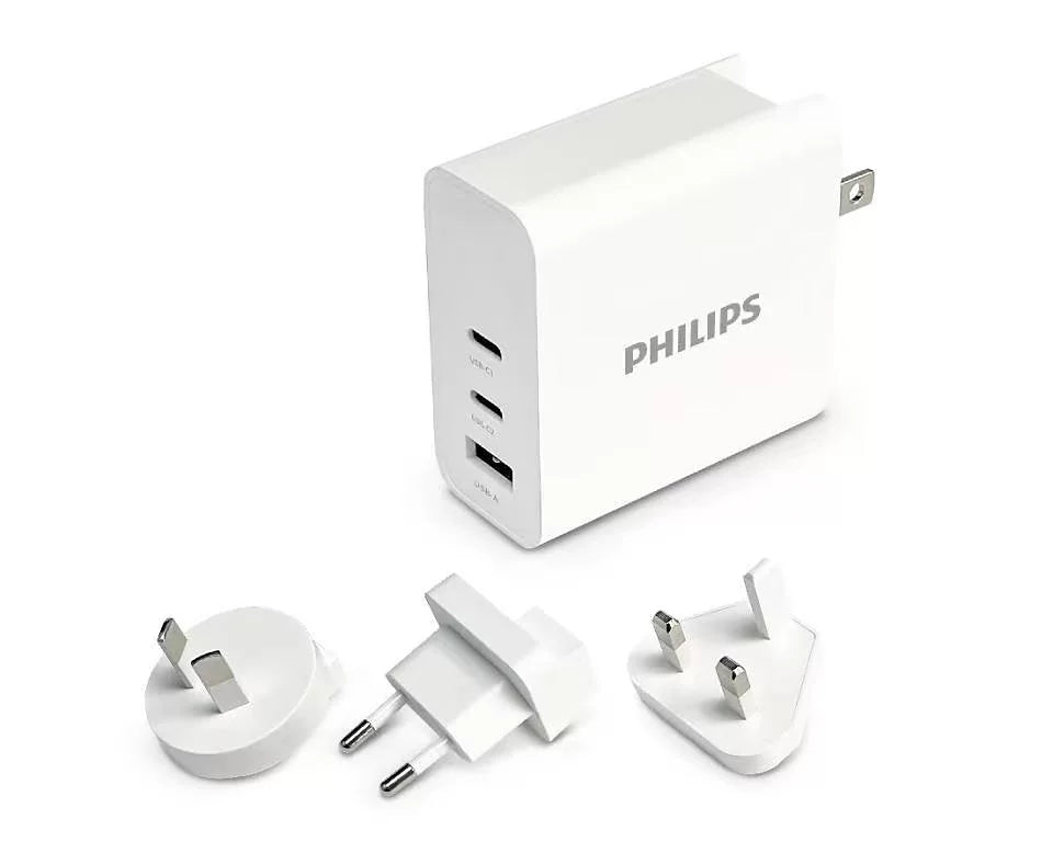 Philips Universal 65W GaN charger 2 USB-C and 1 USB-A