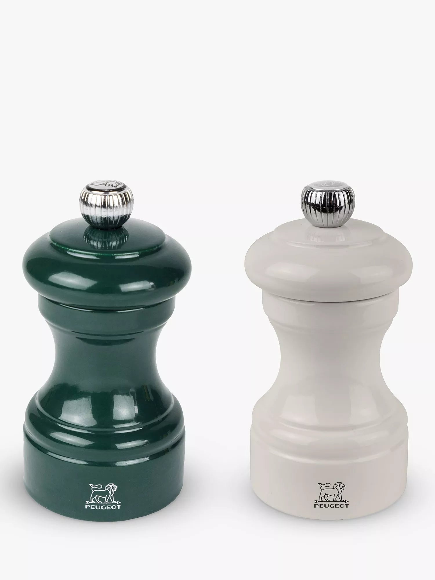 Peugeot Bistrorama Beech Wood Salt & Pepper Mill Gift Set, 10cm, Ivory/Forest Green