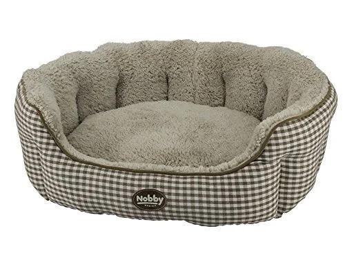 60824 NOBBY Comfort bed oval "XAVER" brown l x w x h: 65 x 57 x 22 cm