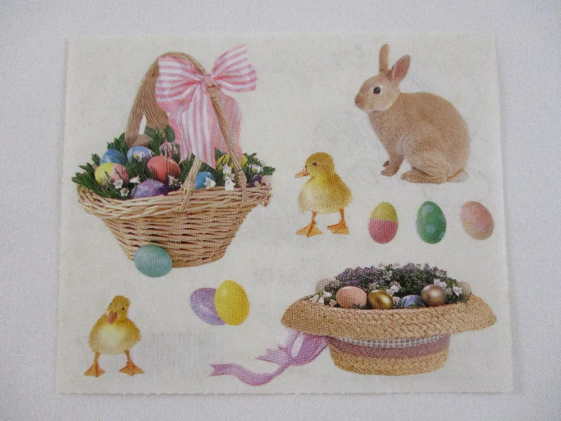 Mrs Grossman Easter Basket Rabbit Photoessence Sticker Sheet / Module - 4 x 3.25 in - Vintage & Collectible