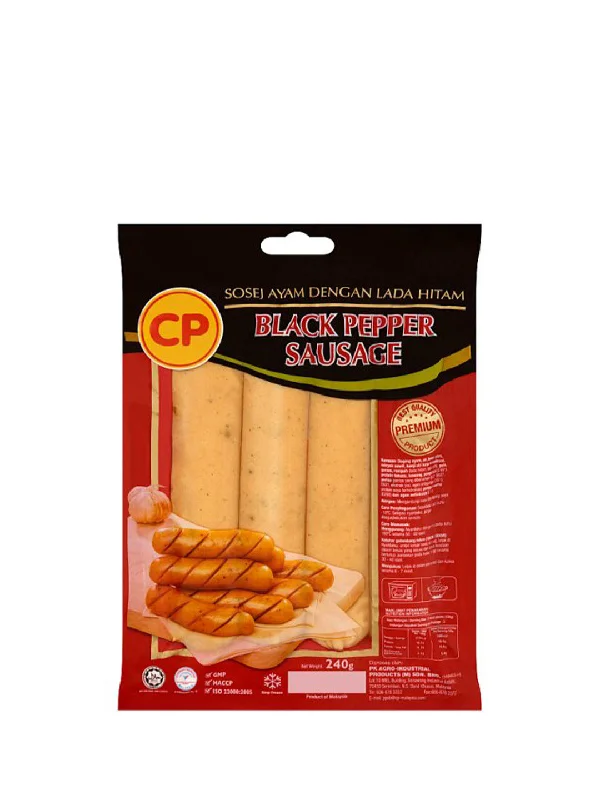 CP BLACK PEPPER SAUSAGE 240G