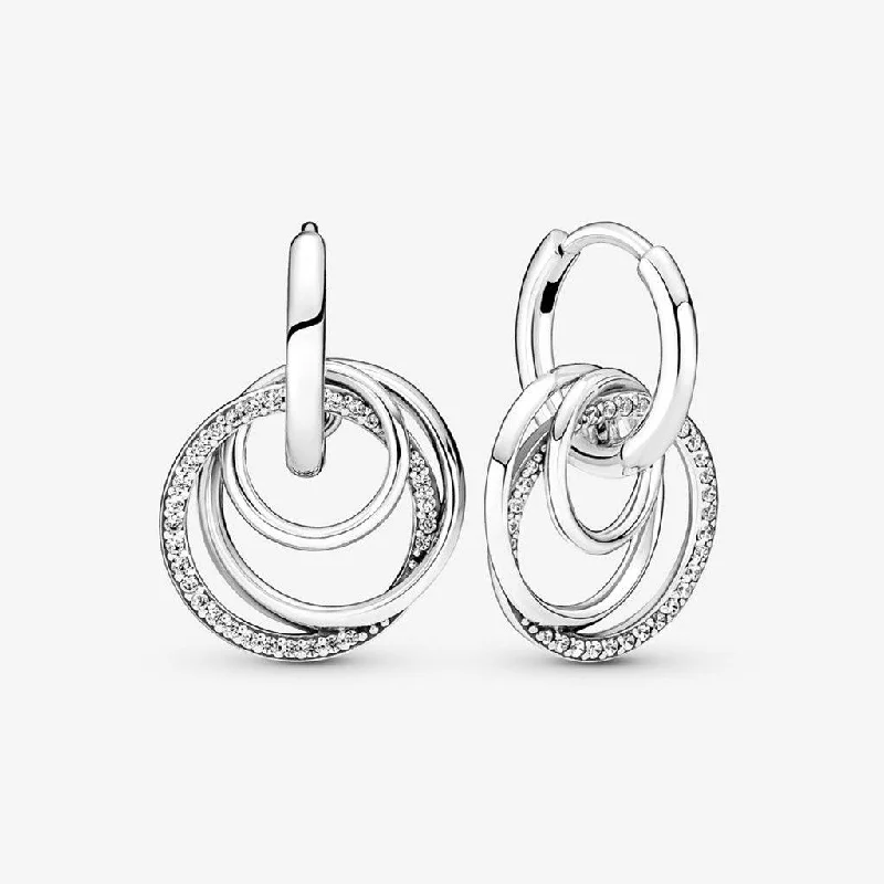 PANDORA : Family Always Encircled Hoop Earrings