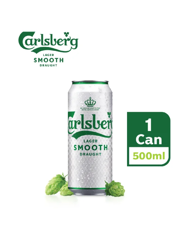 CARLSBERG SMOOTH DRAUGHT BEER CAN 500ML