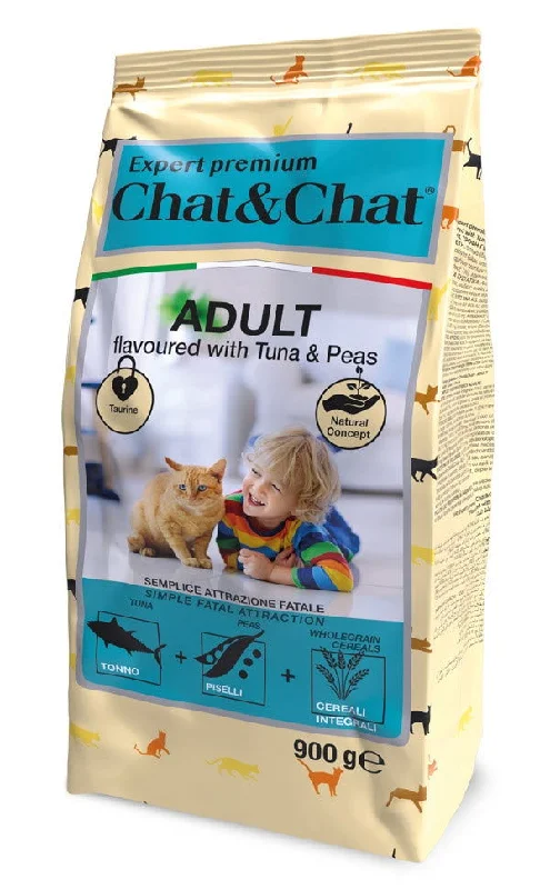 Chat&Chat Care Adult Tuna&Peas Flavor Cat Dry Food 900g