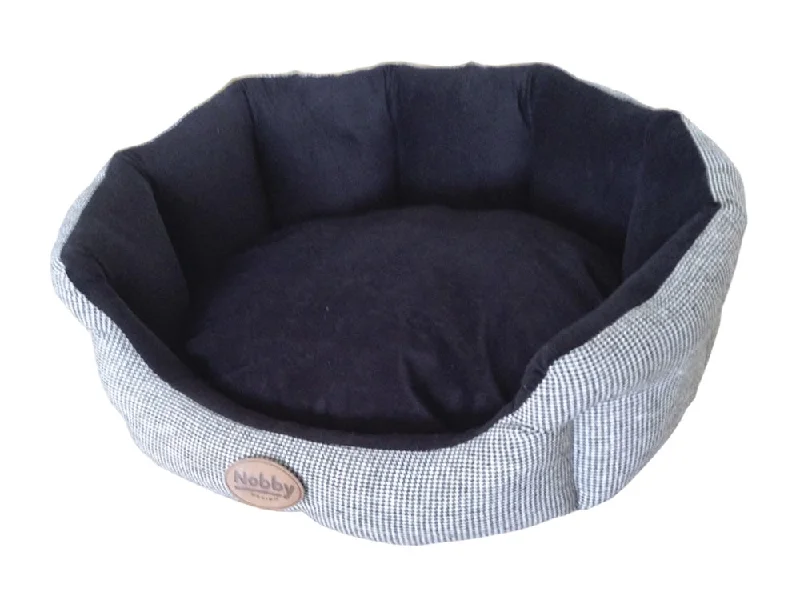 60640 NOBBY Comfort bed oval "JOSI" black l x w x h: 55 x 50 x 21 cm