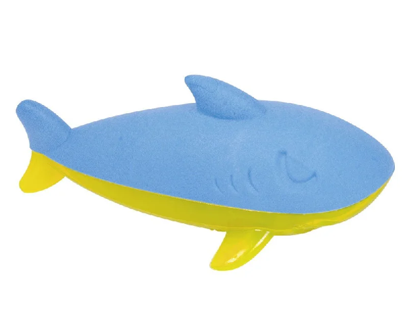 59988 NOBBY TPR-Foam shark "Floating" blue / yellow 21 cm