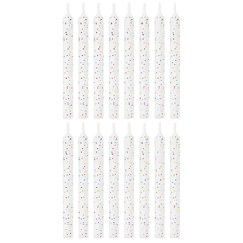 Hallmark : White With Glitter Birthday Candles, Set of 16