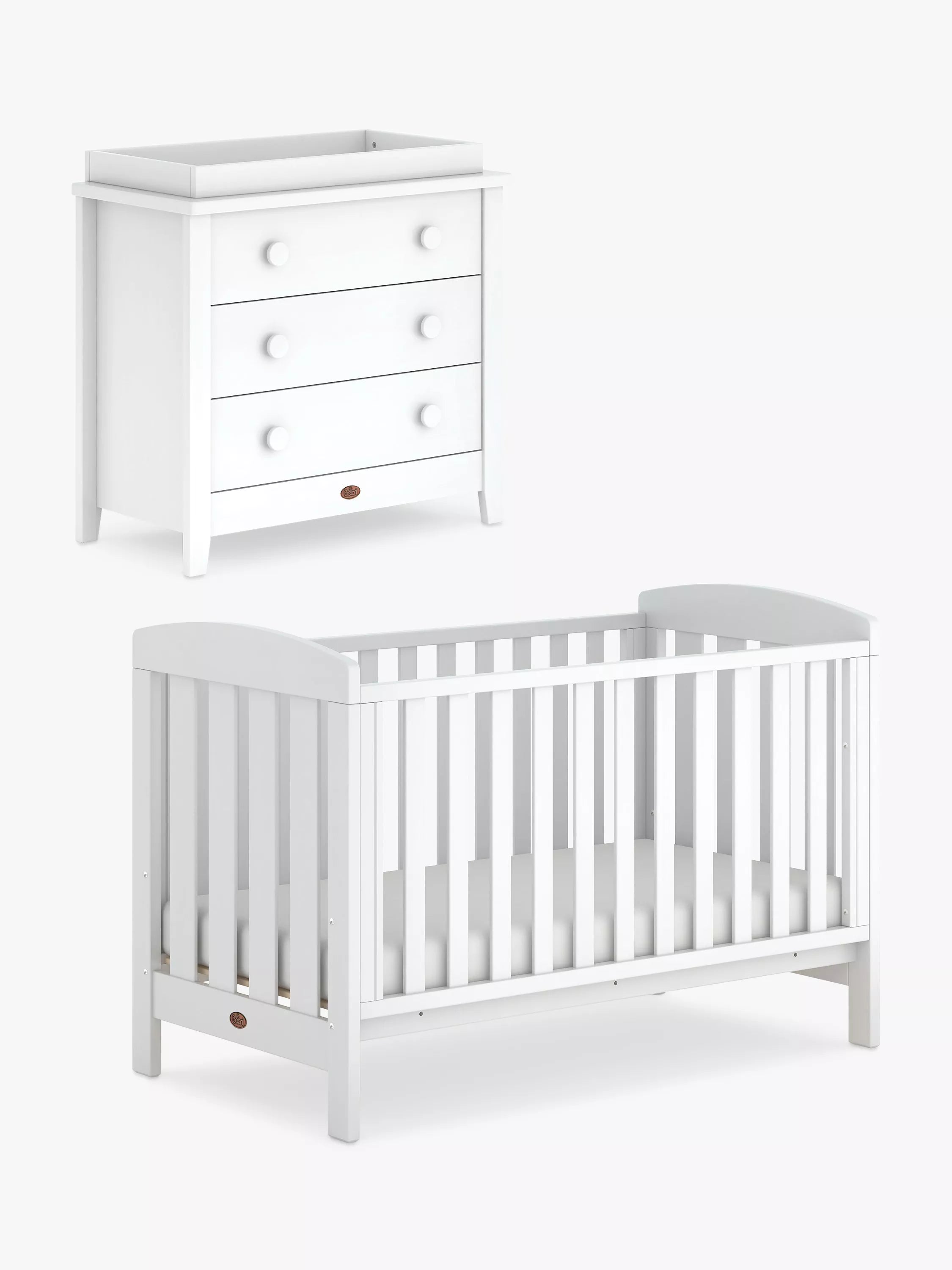 Boori Alice 2 Piece Room Set (Alice Cot Bed & 3 Drawer Chest & Changing Tray)