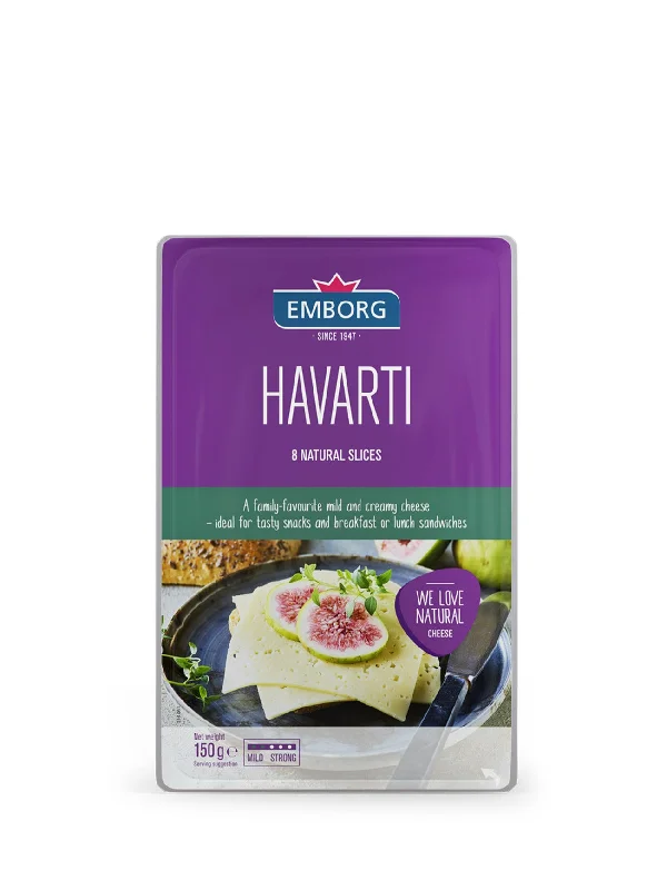 EMBORG NAT SLICED CHEESE HAVARTI 150GM