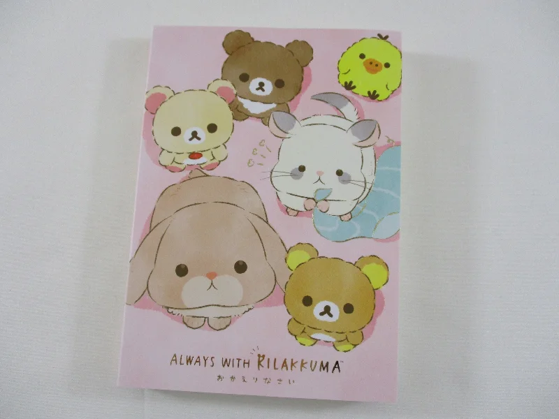 Cute Kawaii San-X Rilakkuma Bear Always with theme 4 x 6 Inch Notepad / Memo Pad - Stationery Designer Paper Collection