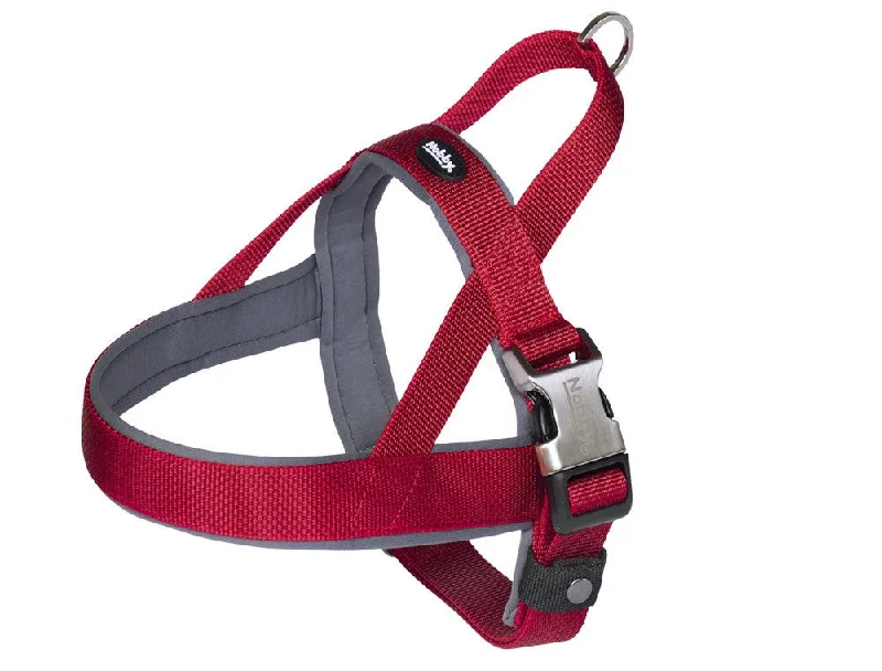 80643-01 NOBBY Norwegian Harness "Classic Preno Royal" red L: 75-98 cm + 62 cm; W: 40/45 mm