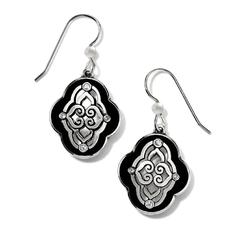 Brighton : Intrigue Soiree French Wire Earrings in Silver - Black