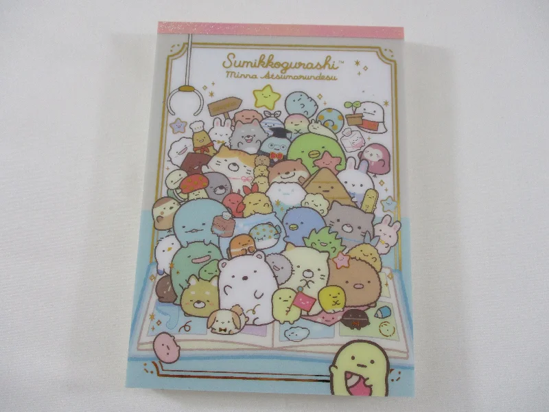 Cute Kawaii San-X Sumikko Gurashi Friends Retro 4 x 6 Inch Notepad / Memo Pad - Stationery Designer Paper Collection