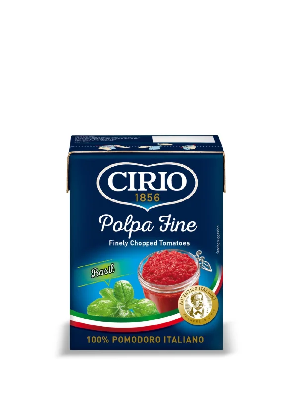 CIRIO POLPA FINE CHOPPED TOMATOES BASIL 390G