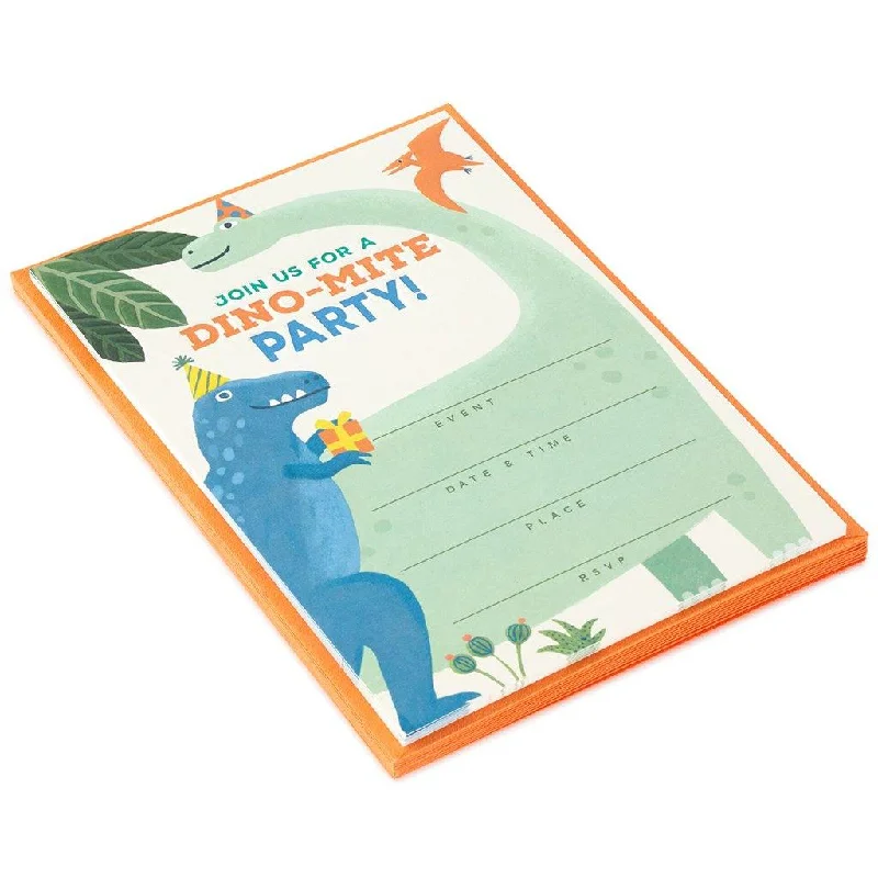 Hallmark : Dino-Mite Party Invitations, Pack of 10