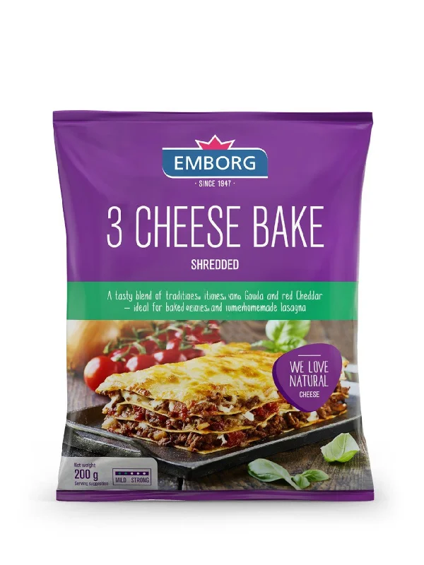 EMBORG 3 CHEESE BAKE 200GM