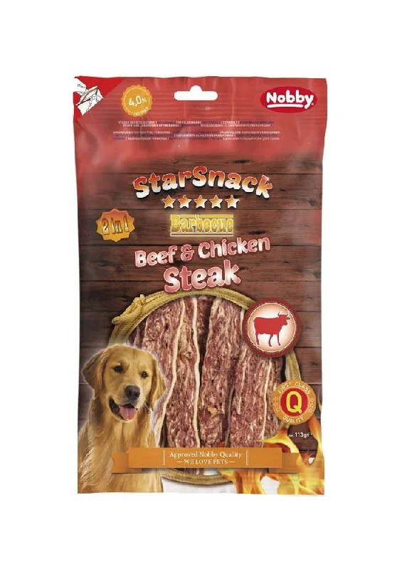 50407 NOBBY StarSnack Barbecue Beef & Chicken Steak 113g