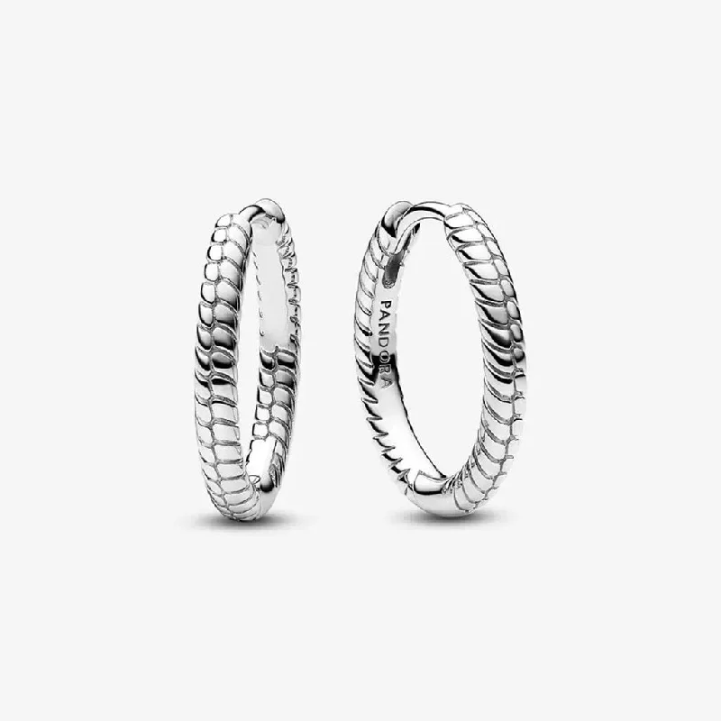 PANDORA : Pandora Moments Small Charm Hoop Earrings in Sterling Silver