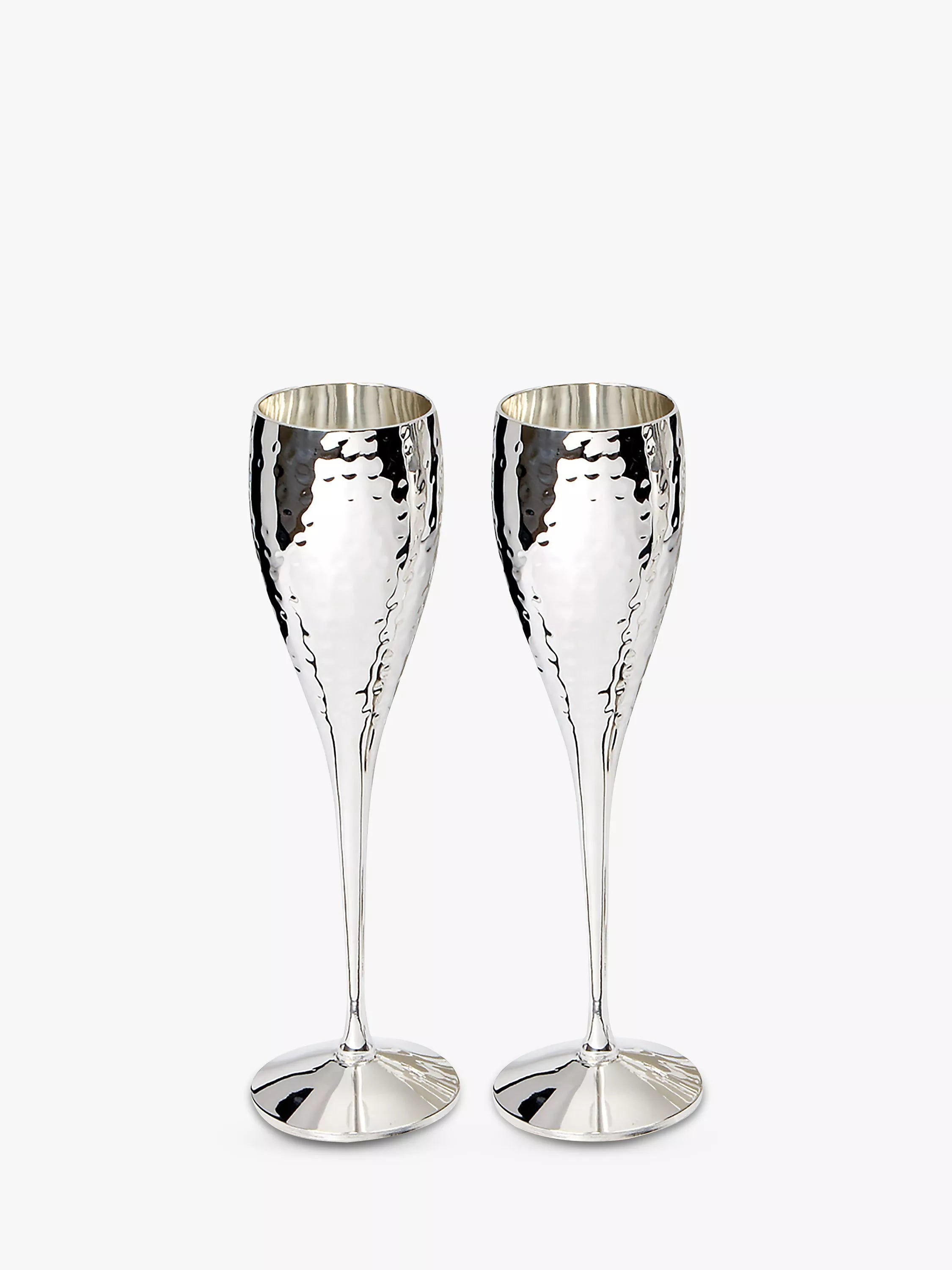 Culinary Concepts Hammered Champagne Flutes, Set of 2