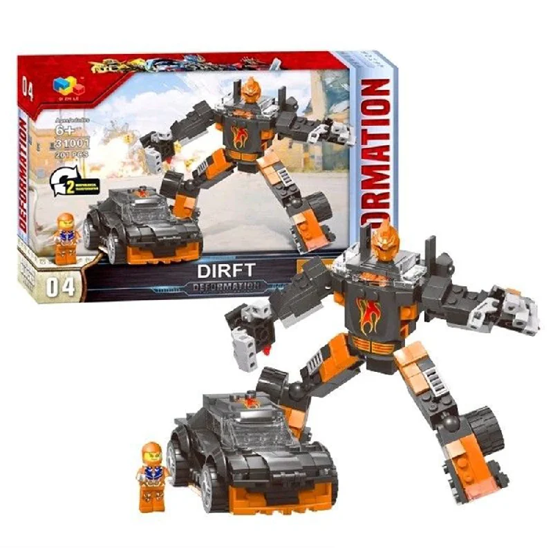 2 in 1 Deformation Car Robots Kids Toys Compatible Educational Bricks