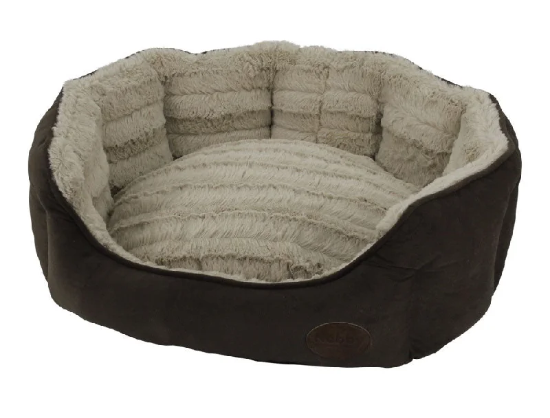 60772 NOBBY Comfort bed oval "KARA" brown l x w x h: 55 x 50 x 21 cm