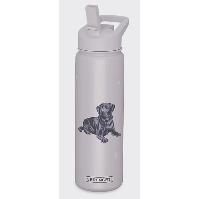 E & S Pets : Serengeti Black Labrador 24 oz Water Bottle