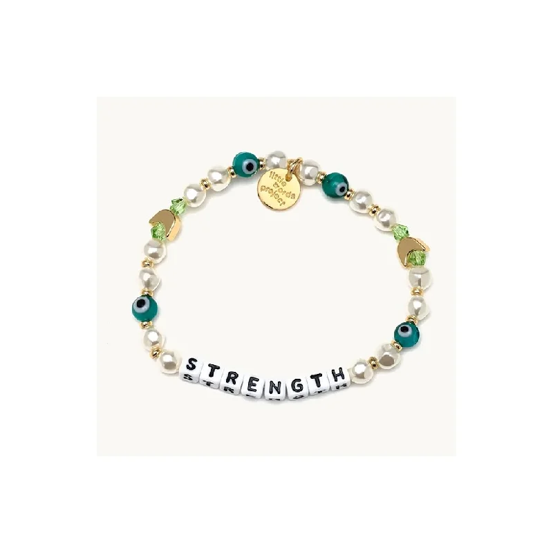 Little Words Project : Strength - Pearl Evil Eye/Moon Bracelet - S/M