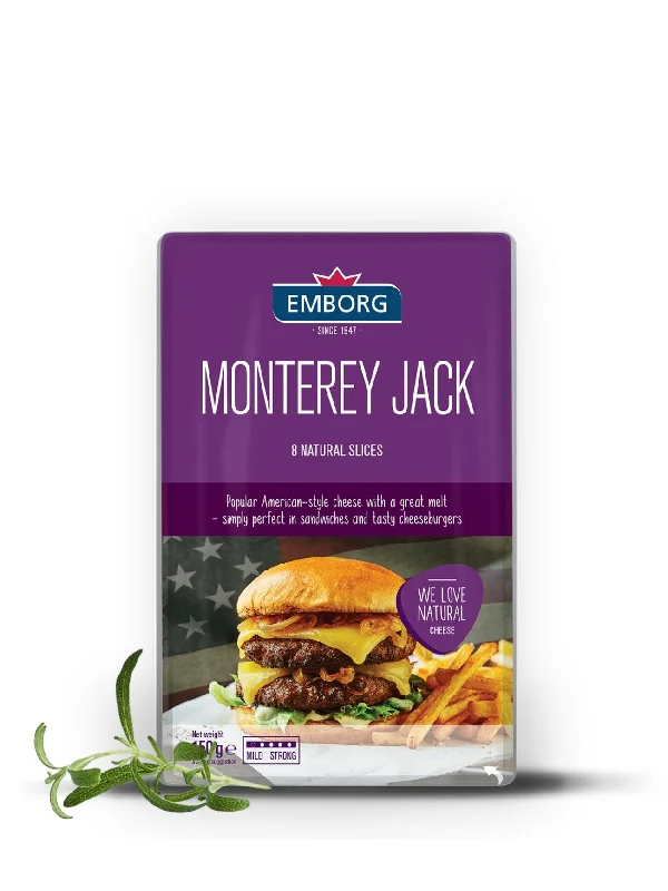 EMBORG MONTEREY JACK NATURAL SLICED CHEESE 150G