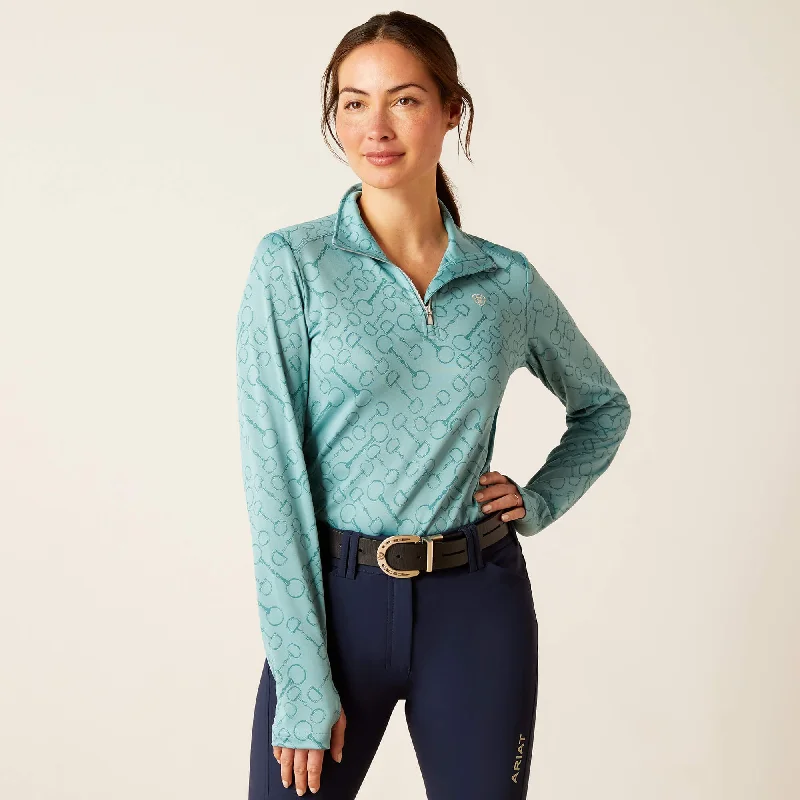 Ariat Ladies Prophecy 1/4 Zip Base Layer - Arctic