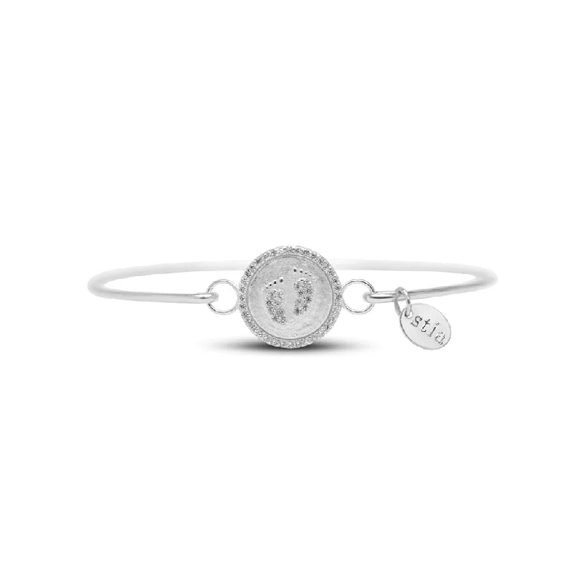 Stia : Pavé Icon Bracelet - Little Feet - Sterling Silver