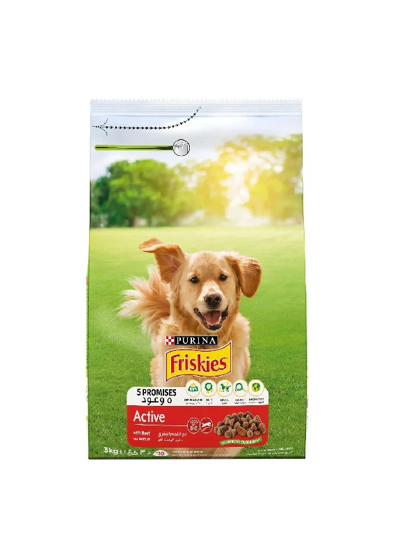 Purina Friskies Active Dog Dry Food Beef 3kg