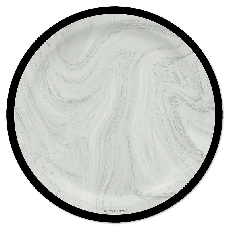 Hallmark : Gray and White Marbled Dessert Plates, Set of 8