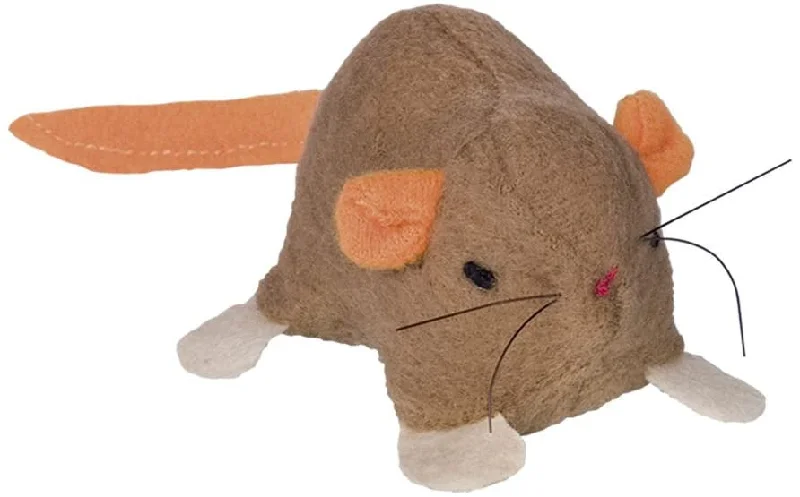 66860 NOBBY Plush Mouse with catnip light brown 6,5 cm