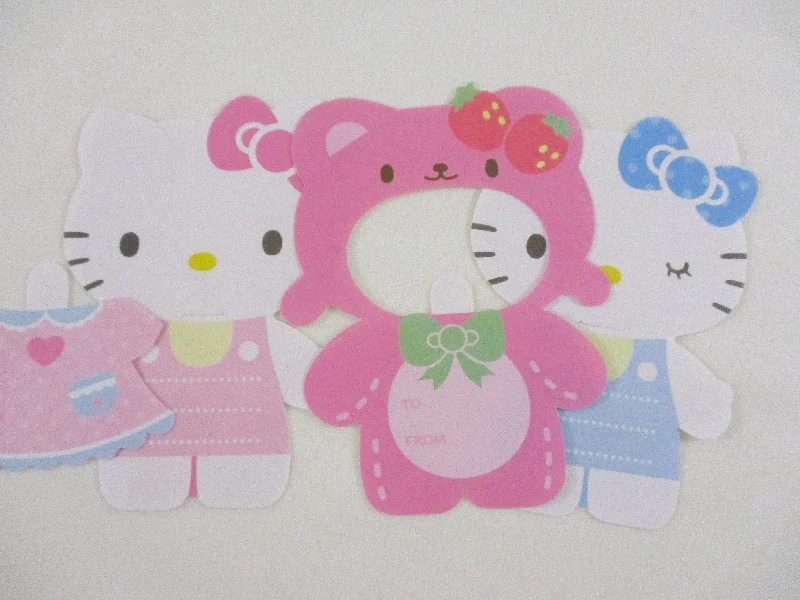 Cute Kawaii Sanrio Hello Kitty Costume Dressed up Mini Gift Special Note Sheets - Small Writing Note Set Stationery - Collectible Preowned