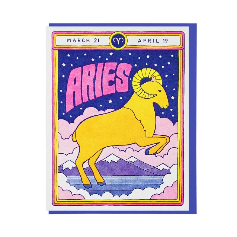 Aries Star Sign Birthday Card