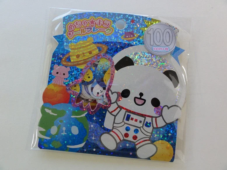 Cute Kawaii VHTF Kamio Space Astronaut Panda Stickers Flake Sack - Vintage Collectible