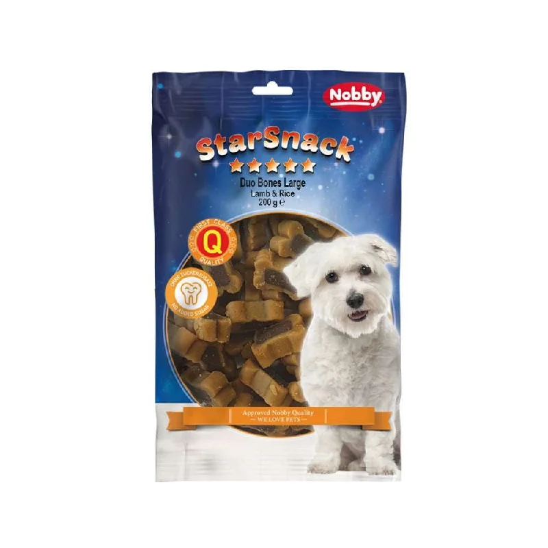 69727 NOBBY StarSnack "Duo Bones Large Lamb & Rice"  bag; 200 g