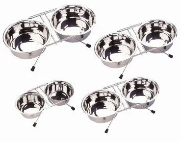 72826 NOBBY Double diner chrome incl. 2 bowls