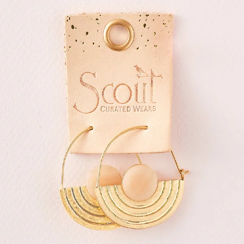 Scout Curated Wears : Stone Orbit Earring - Sunstone/Gold