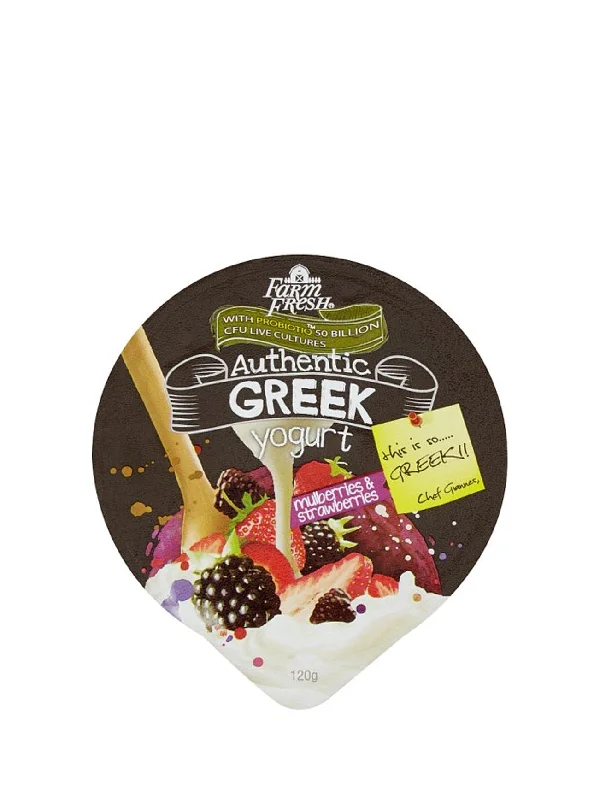 FARM FRESH GREEK YOGURT MBERRIES AND SBERRIES 120G