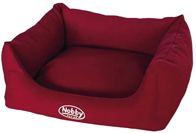 60544 NOBBY Comfort bed square "TIRA" wine red l x w x h: 75 x 60 x 23 cm