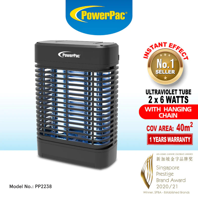 PowerPac Mosquito Trap 2X6 Watts PP2238